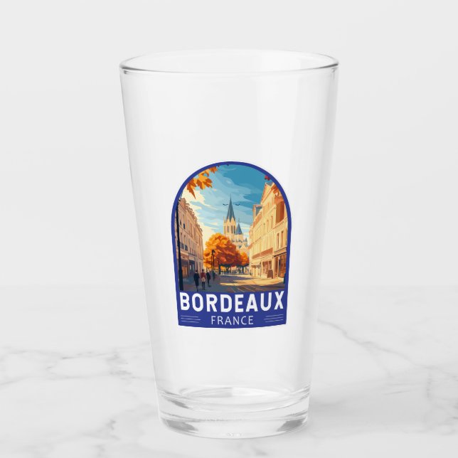 Bordeaux Frankreich Reisen Glas (Vorderseite)