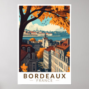 Bordeaux Frankreich Reisen Vintag Poster