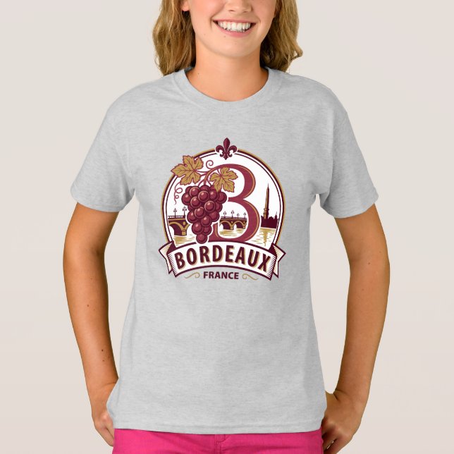 Bordeaux Frankreich T-Shirt (Vorderseite)