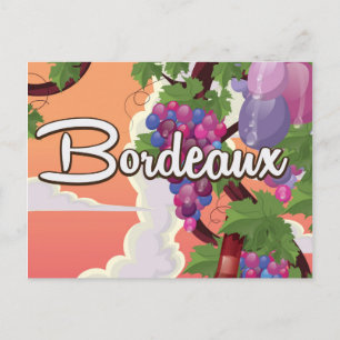 Bordeaux Frankreich Vintage-Wein-Reiseposter Postkarte