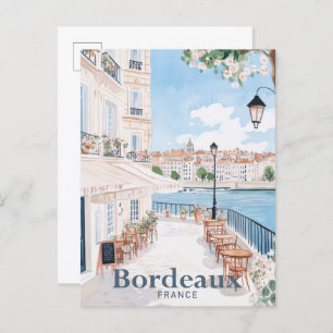 Bordeaux Frankreich - Wasserfarben Postkarte