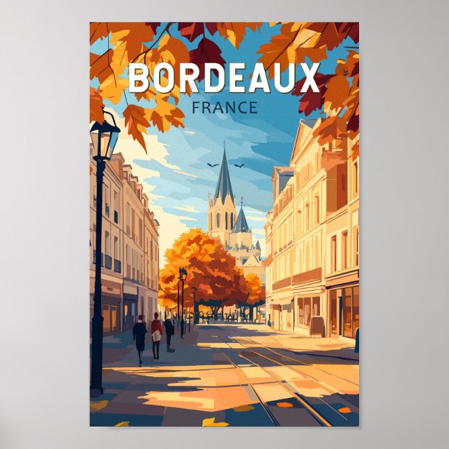 Bordeaux Frankreich Weinroute Mendrisiotto Vintag Poster (Vorne)