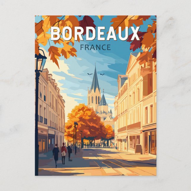 Bordeaux Frankreich Weinroute Mendrisiotto Vintag Postkarte (Vorderseite)