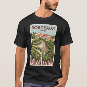 Bordeaux Frankreich Weinroute Mendrisiotto Vintag T-Shirt