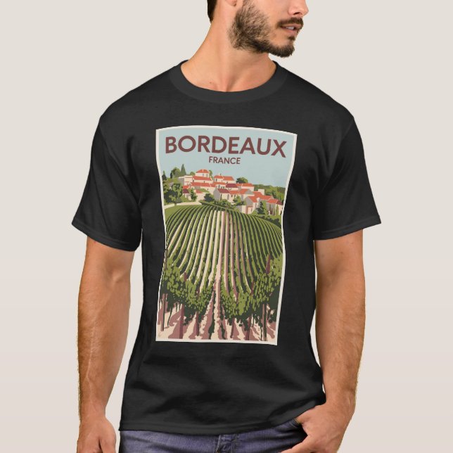 Bordeaux Frankreich Weinroute Mendrisiotto Vintag T-Shirt (Vorderseite)