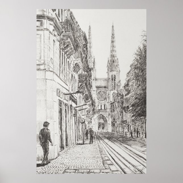 Bordeaux Frankreich. Zwillingspire.2010 Poster (Vorne)