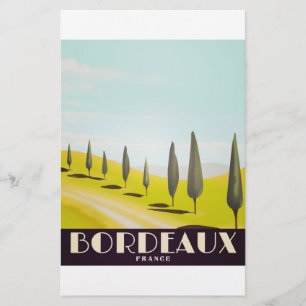 Bordeaux, französisches Reiseposter im Vintage-Sti Briefpapier