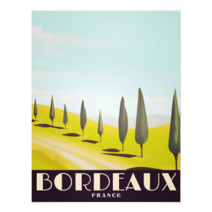 Bordeaux, französisches Vintages Reiseplakat Fotodruck