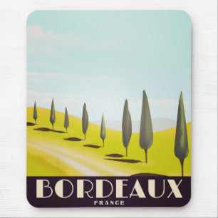 Bordeaux, französisches Vintages Reiseplakat Mousepad