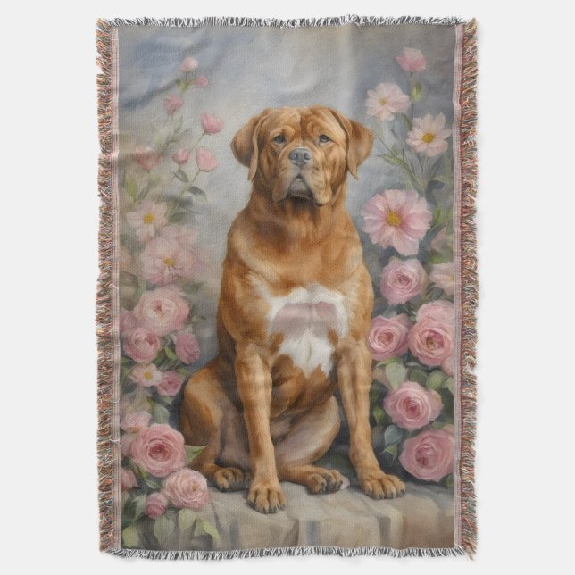 Bordeaux French Mastiff Dog Decke (Vorderseite Vertikal)