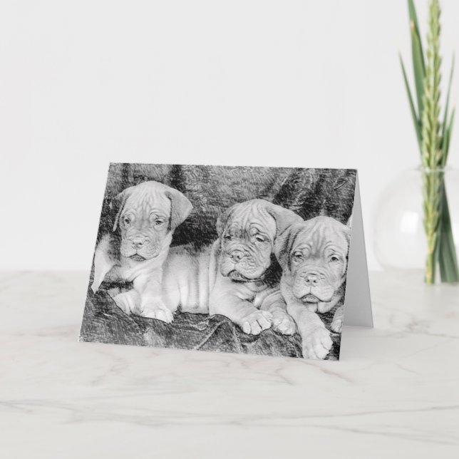 Bordeaux-Grußkarte Karte (Vorderseite)