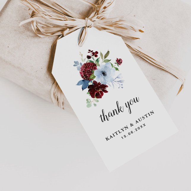 Bordeaux-Hochzeitsgeschenk-Tags Geschenkanhänger (Von Creator hochgeladen)