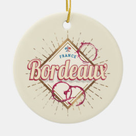 Bordeaux Nouvelle-Aquitaine Frankreich Retro Wein Keramik Ornament