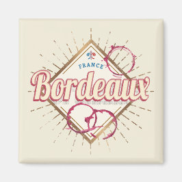 Bordeaux Nouvelle-Aquitaine Frankreich Retro Wein Magnet