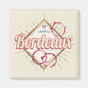 Bordeaux Nouvelle-Aquitaine Frankreich Retro Wein Magnet