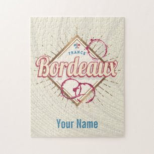 Bordeaux Nouvelle-Aquitaine Frankreich Retro Wein Puzzle