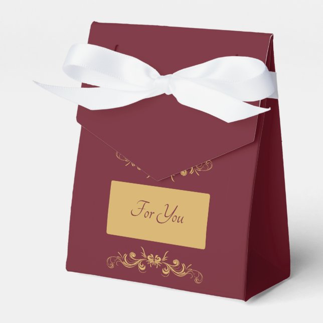 Bordeaux Personalisiert Gevor Box Geschenkschachtel (Vorderseite)