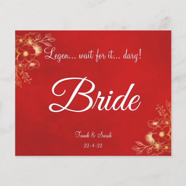 Bordeaux-Platzkarte mit zweisprachigem Menü (Vorderseite)