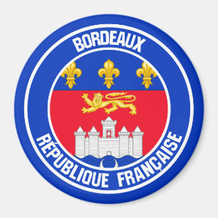 Bordeaux-RundEmblem Magnet