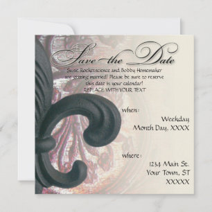 Bordeaux/Sand "eiserne Lilie" SAVE THE DATE