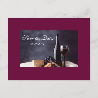 Bordeaux Save the Date Ankündigungspostkarte