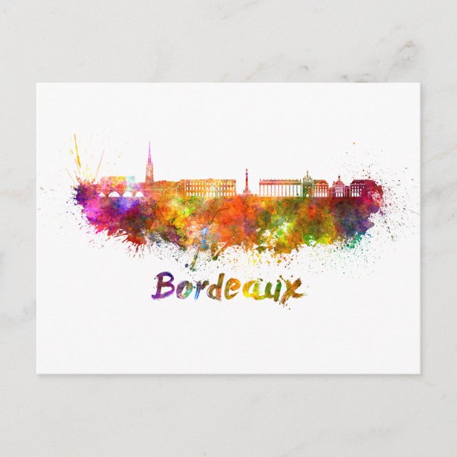 Bordeaux-Skyline Postkarte (Vorderseite)