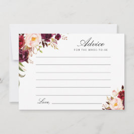 Bordeaux und Blütenrot Hinweiskarte