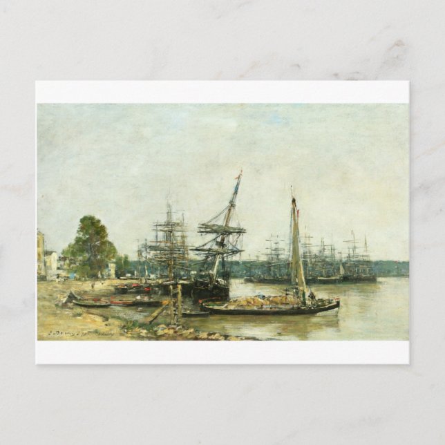 Bordeaux von Eugene Boudin Postkarte (Vorderseite)