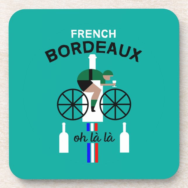 Bordeaux Weinkultur und Erde Getränkeuntersetzer (Vorderseite)