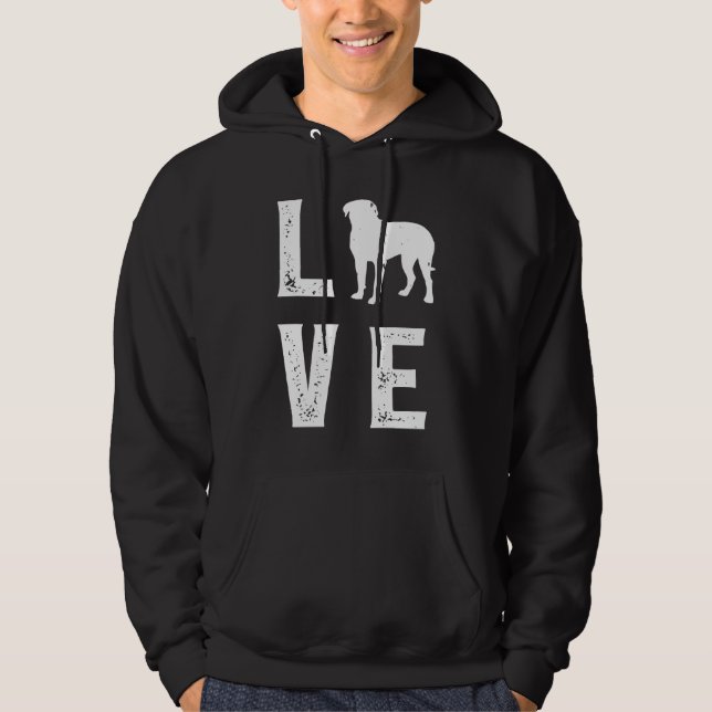Bordeauxdogge Love Hoodie (Vorderseite)