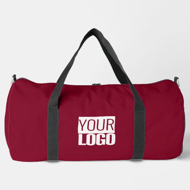 bordeauxfarben - Logo hinzufügen Duffle Bag (Vorderseite)