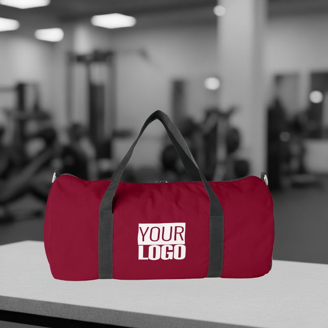 bordeauxfarben - Logo hinzufügen Duffle Bag (Von Creator hochgeladen)
