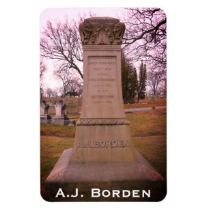 Borden-Denkmal, Fall River, MA - A.J. Borden Magnet