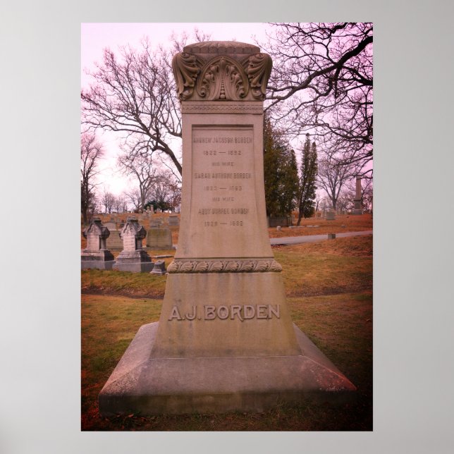 Borden Monument, Fall River, MA - A.J. Borden Poster (Vorne)