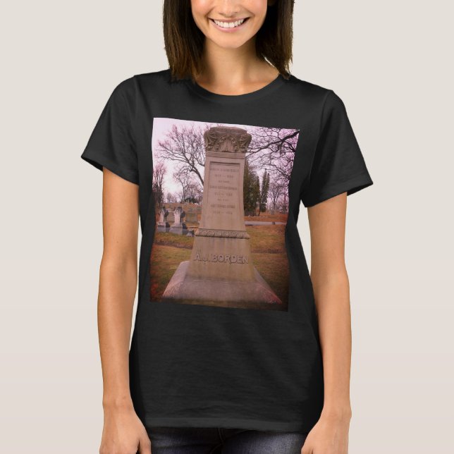 Borden Monument, Fall River, MA - A.J. Borden T-Shirt (Vorderseite)