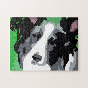 Border Collie Abstrakter Hund Puzzle