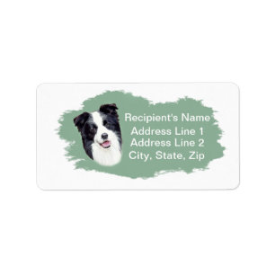 Border Collie Address Labels Adressaufkleber
