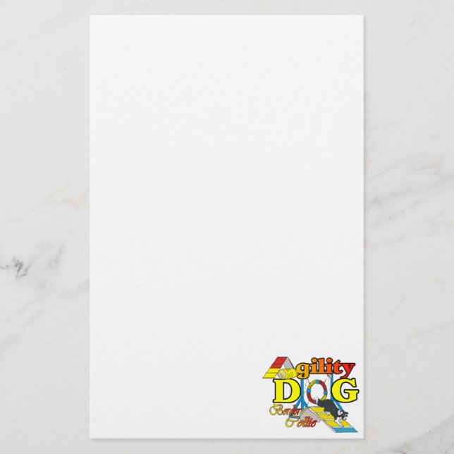 Border Collie Agility Briefpapier (Vorderseite)