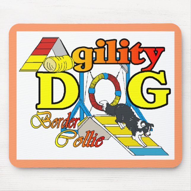 Border Collie Agility Geschenke Mousepad (Vorne)