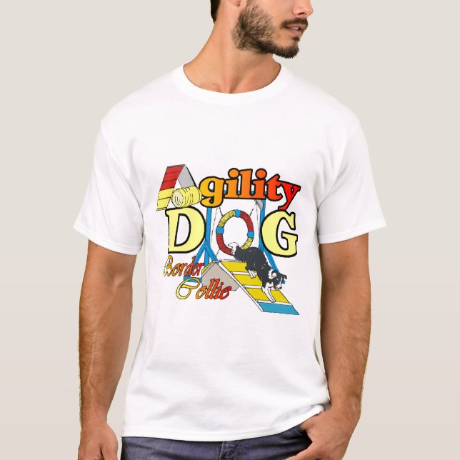 Border Collie Agility Geschenke T-Shirt (Vorderseite)