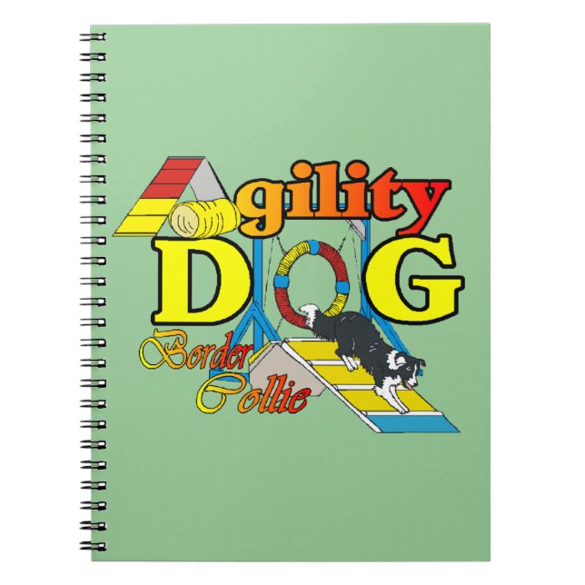 Border Collie Agility Notizblock (Vorderseite)