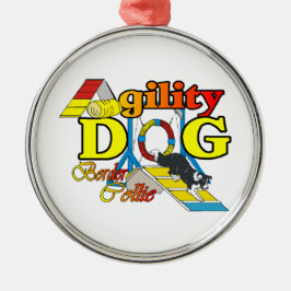 Border Collie Agility Ornament Aus Metall
