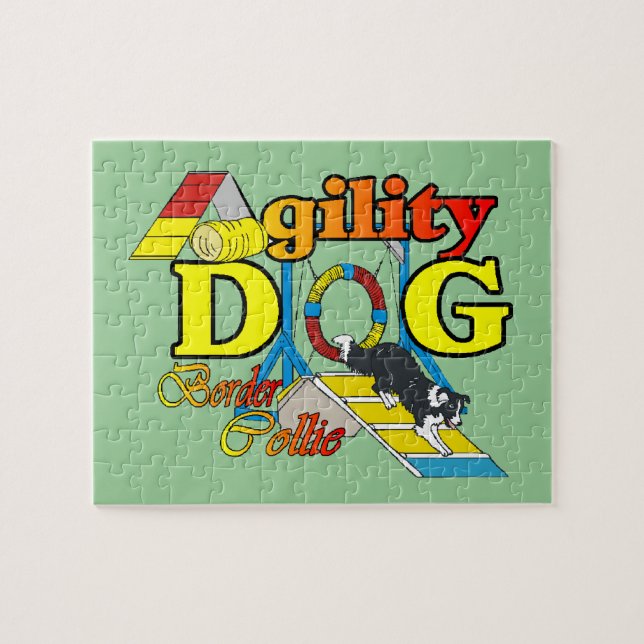 Border Collie Agility Puzzle (Horizontal)