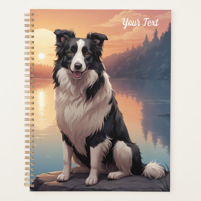 Border Collie am See Planer (Vorderseite)