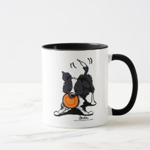 Border-Collie am Spiel Tasse