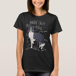 Border Collie Anatomie Niedlich Hunde Hunde Mama H T-Shirt