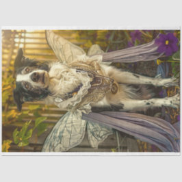 Border Collie Angel Celestial Decoupage Seidenpapier