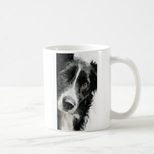 Border Collie-Aquarellporträt Kaffeetasse