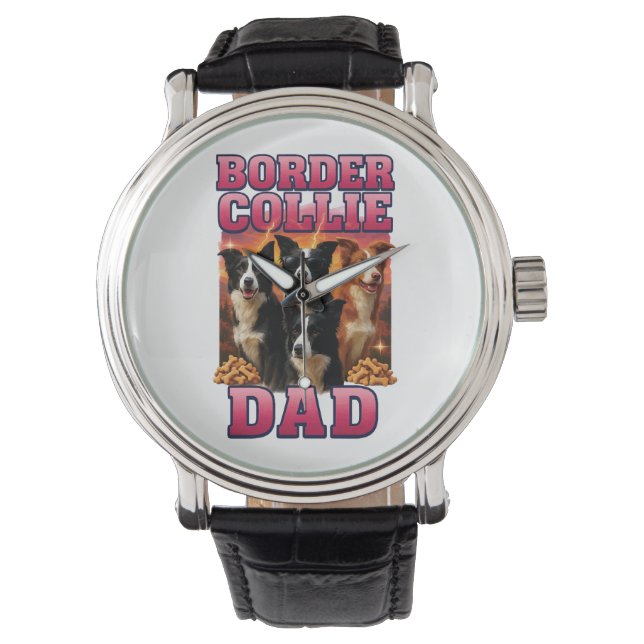 Border Collie    Armbanduhr (Vorderseite)