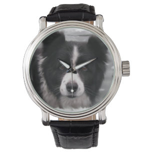 Border Collie Armbanduhr